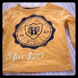 MiniRebel rowing long sleeve T 18-24m 3itemsfor$20